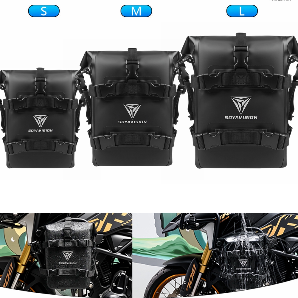 Motorcycle Crash Bar Waterproof Dry Bag - S/M/L アウトドアタンクサイドバッグ オートバイサドルバッグ ツールパック クラッシュバーバッグ 防水モトバンパー