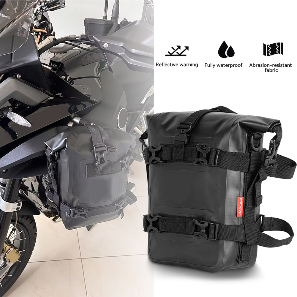 Motorcycle Crash Bar Waterproof Dry Bag - オートバイバンパークラッシュバーバッグドライバッグ防水バイク旅行サイドバックパックモトサドルバッグユニバーサル
