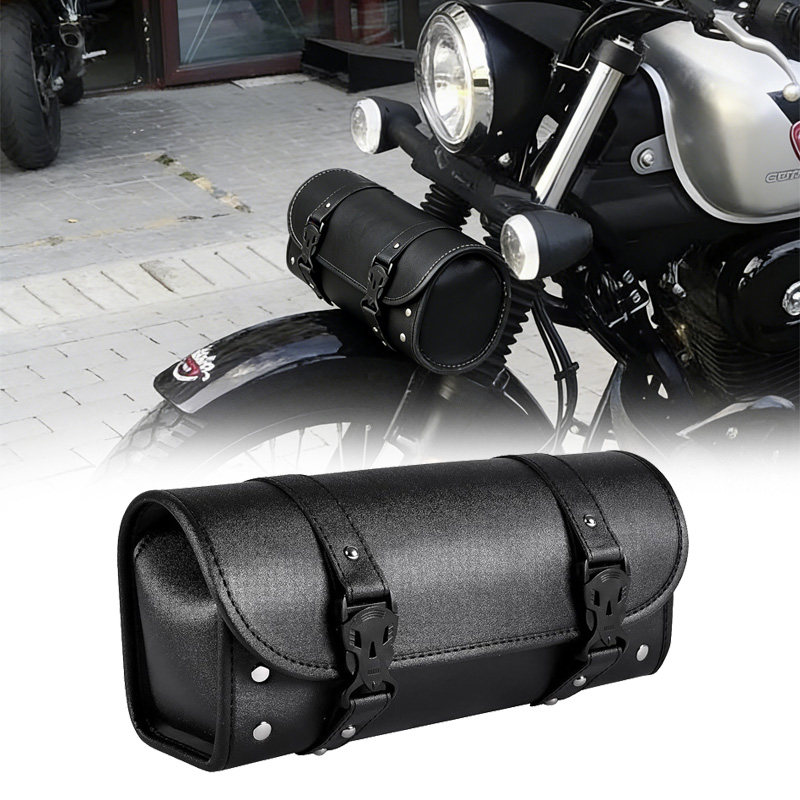 Waterproof Motorcycle Handlebar Bag Pouch - オートバイツールバッグ防水ハンドルバーロールバッグフロントフォークバッグユニバーサルサドルバッグ収納ポーチハーレーホンダヤマハ用
