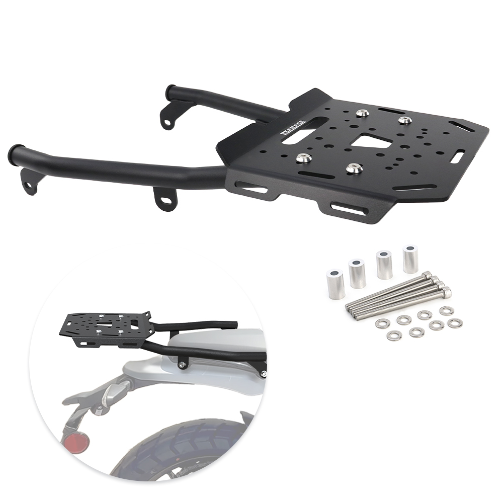 Motorcycle Luggage Rack Rear Carrier Steel - オートバイリアラゲッジラックキャリアケース トップボックスサポートホルダーブラケット リアラック ゲリラ450 2024-2026 ロイヤルエンフィールド用