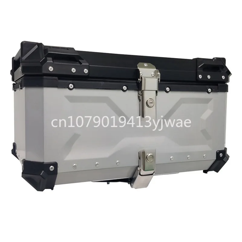 Aluminum Top Case Luggage Box 45L 55L - オートバイリアトップケース モト荷物収納テールボックス 防水オートバイアルミトランク キーロックツールボックス 45L/55L/65L 在庫あり