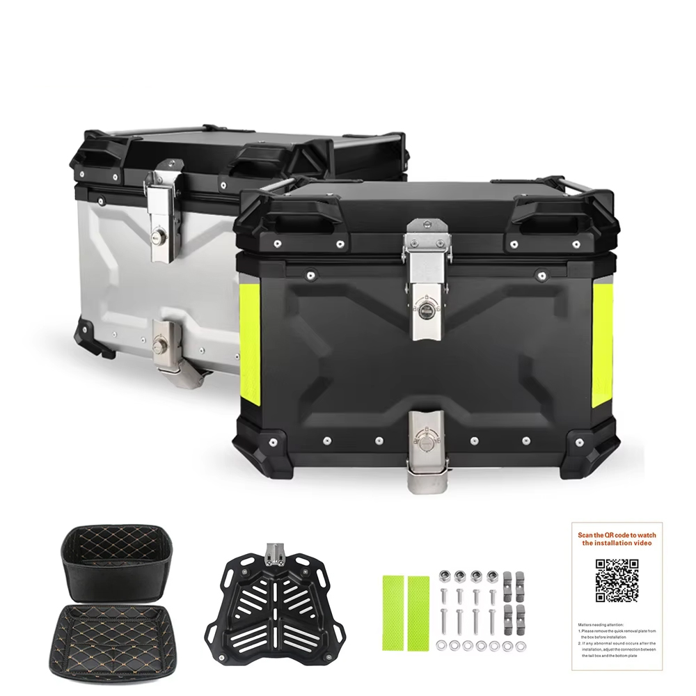 Aluminum Top Case Luggage Box 45L 55L - アルミ製バイク用リアボックス 45L 55L 65L 80L 荷物収納ケース