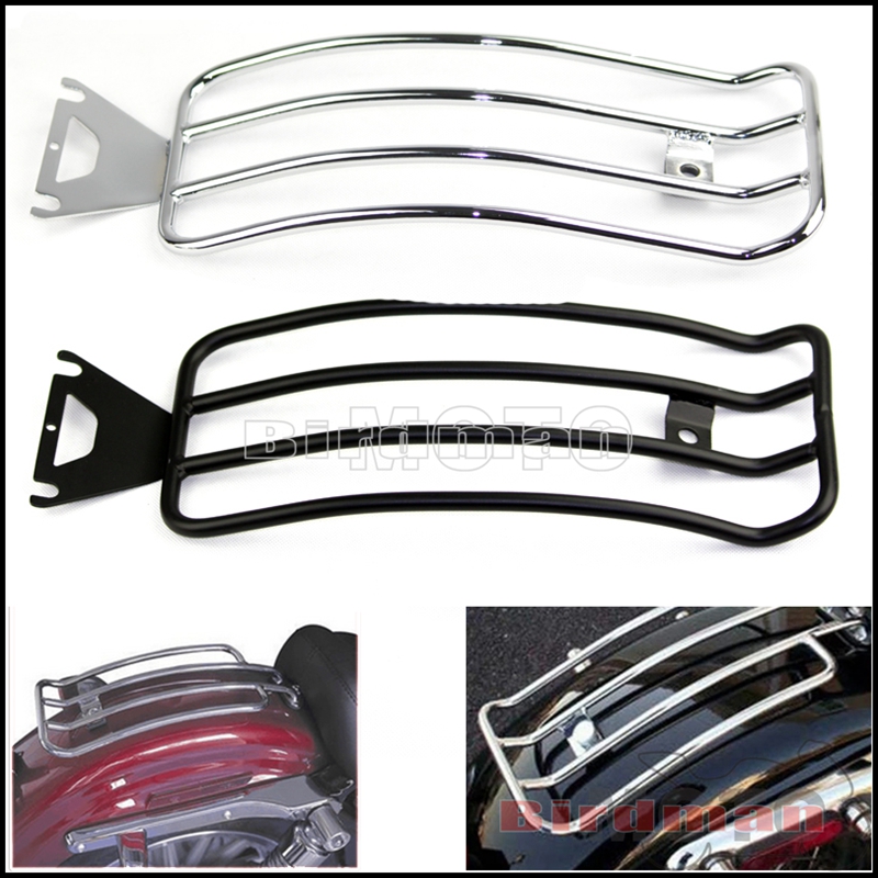 Motorcycle Luggage Rack Rear Carrier Steel - オートバイリアフェンダー荷物ラック棚サポートキャリアホルダーハーレーソフテイルロードキングツーリング FLHX FLHT FLHR 1998-2004
