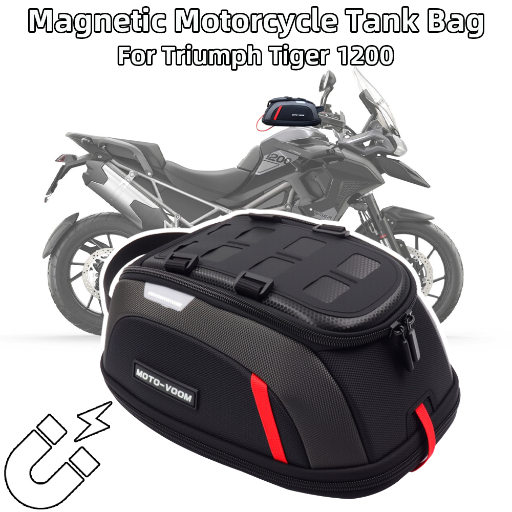 Motorcycle Tank Bag Magnetic Quick Release - 磁気オートバイタンクバッグトライアンフタイガー 1200GT 1200 ラリープロエクスプローラークイックリリースバイク燃料タンクバッグアクセサリー