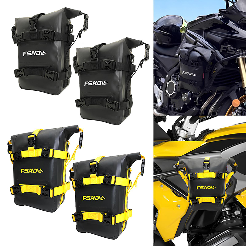 Motorcycle Crash Bar Waterproof Dry Bag - 屋外タンクサイドバッグ オートバイサドルバッグ ツールパック クラッシュバーバッグ 防水モトバンパードライバッグ 8L