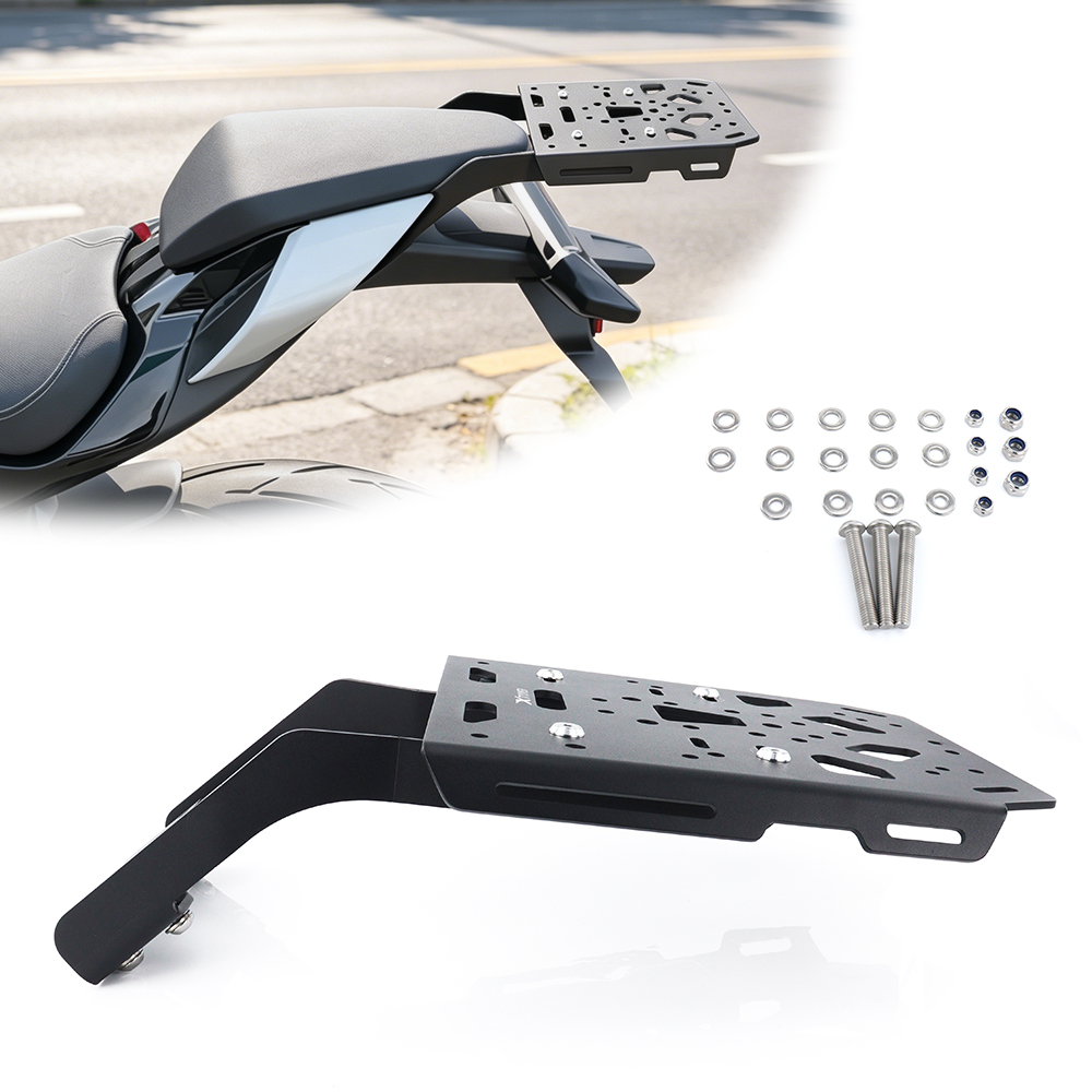 Motorcycle Luggage Rack Rear Carrier Steel - リアラゲッジラック オートバイキャリアケースサポートホルダーブラケット 675 SR / SR-R
