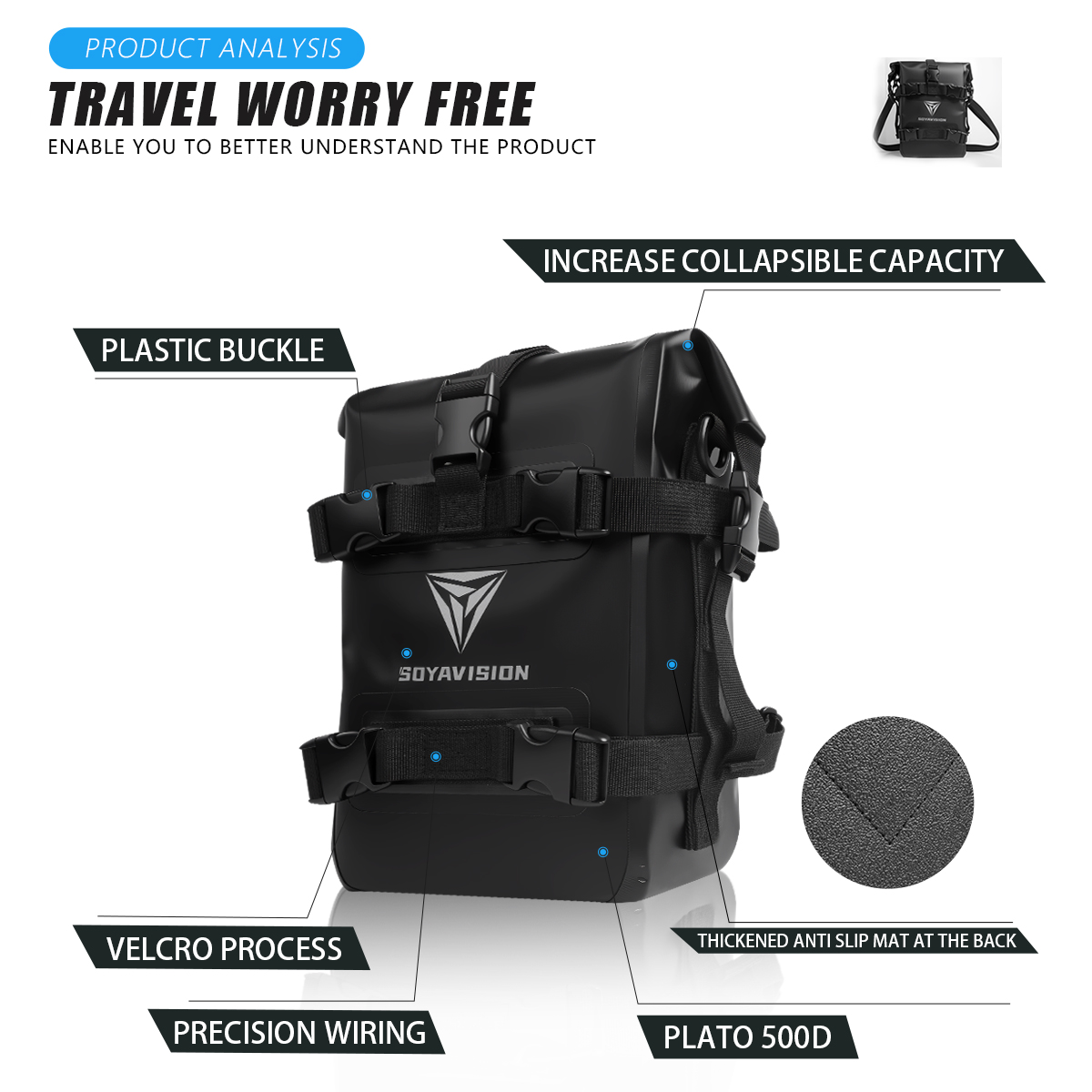 S/M/L アウトドアタンクサイドバッグ オートバイサドルバ - Motorcycle Crash Bar Waterproof Dry Bag のレビューと価格