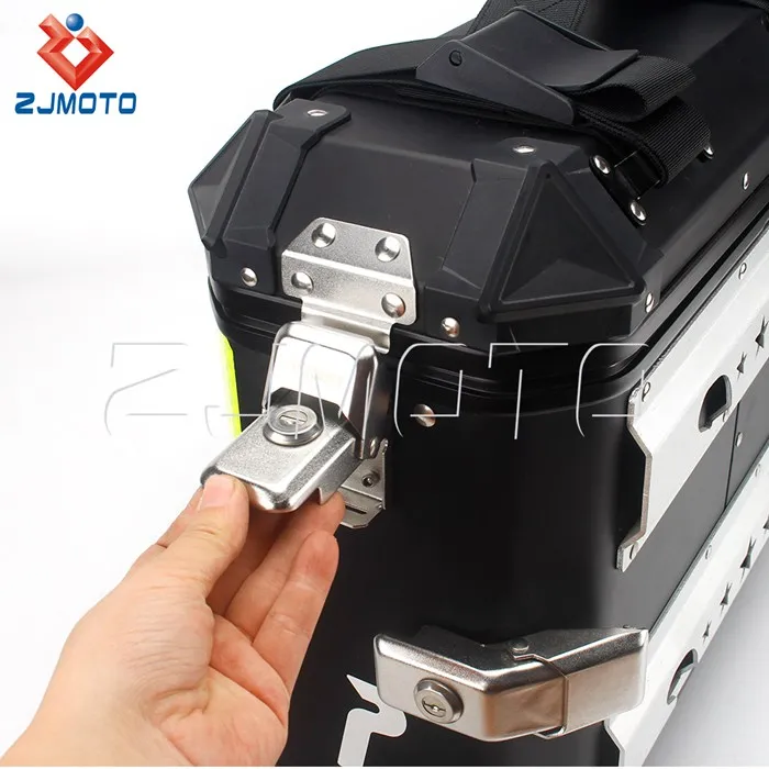 2個入り アルミ製サイドパニアボックス オートバイサドルハー - Motorcycle Saddlebags Hard Luggage Panniers のレビューと価格