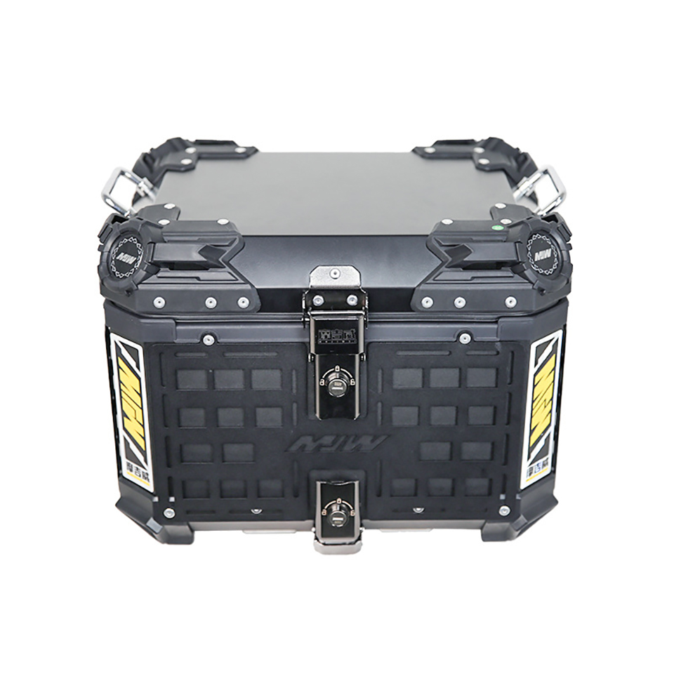 新型バイク用リアラゲッジボックス 45L 55L アルミ製テ - Aluminum Top Case Luggage Box 45L 55L のレビューと価格