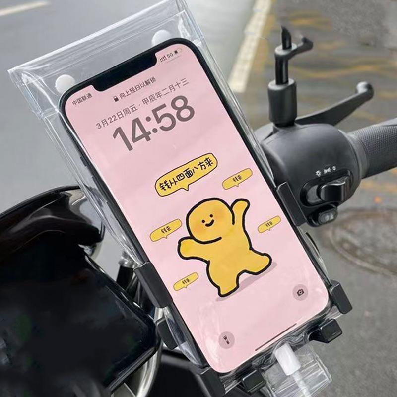 透明防水スマホケース 汎用防水スマホ保護ポーチバッグ PVC - Waterproof Motorcycle Handlebar Bag Pouch のレビューと価格