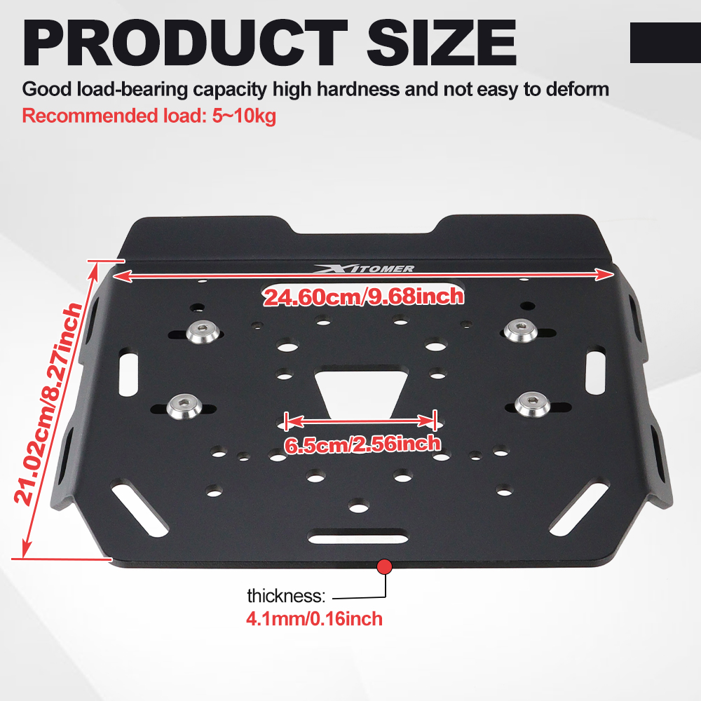 バイク用リアラゲッジラック、リアキャリア、サポートホルダー、 - Motorcycle Luggage Rack Rear Carrier Steel のレビューと価格
