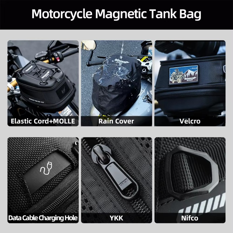 スズキ V-Strom 250 650 850DE 1050 - Motorcycle Tank Bag Magnetic Quick Release のレビューと価格