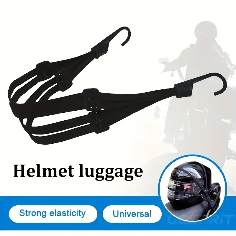 オートバイヘルメットカーゴネット 2つのフック付き ヘビーデ - Cargo Net Bungee Cord Motorcycle Helmet のレビューと価格