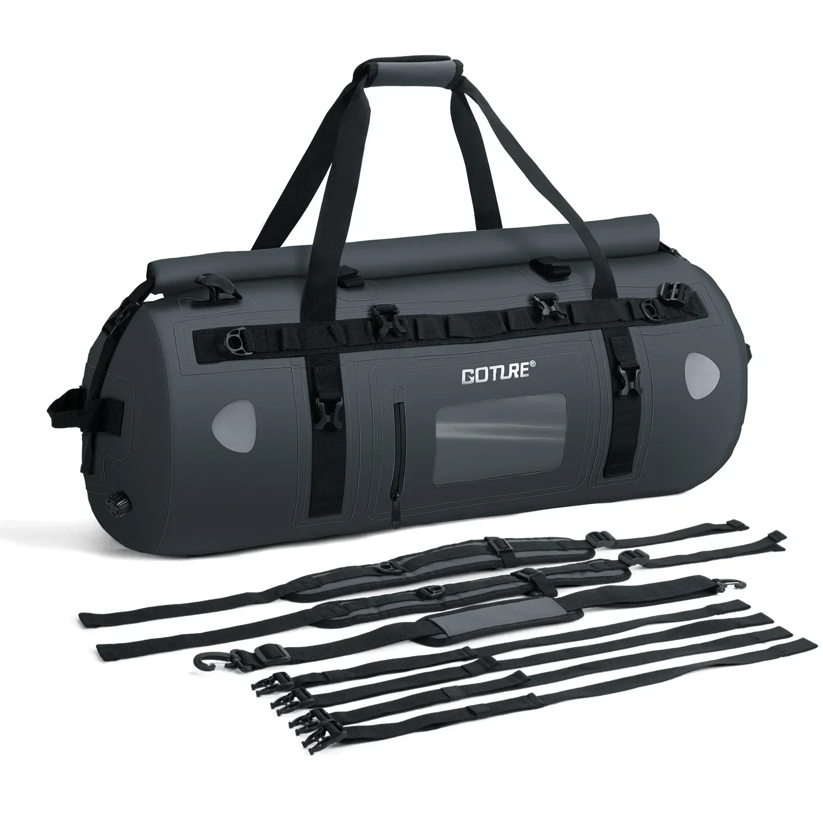 Goture ロールトップ防水ドッフルバッグ（40L/60L - Motorcycle Tail Bag Waterproof Roll Top のレビューと価格