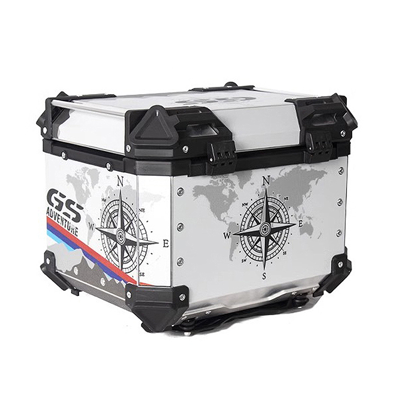 オートバイのリアトランクアルミテールボックス 36L 45L - Aluminum Top Case Luggage Box 45L 55L のレビューと価格