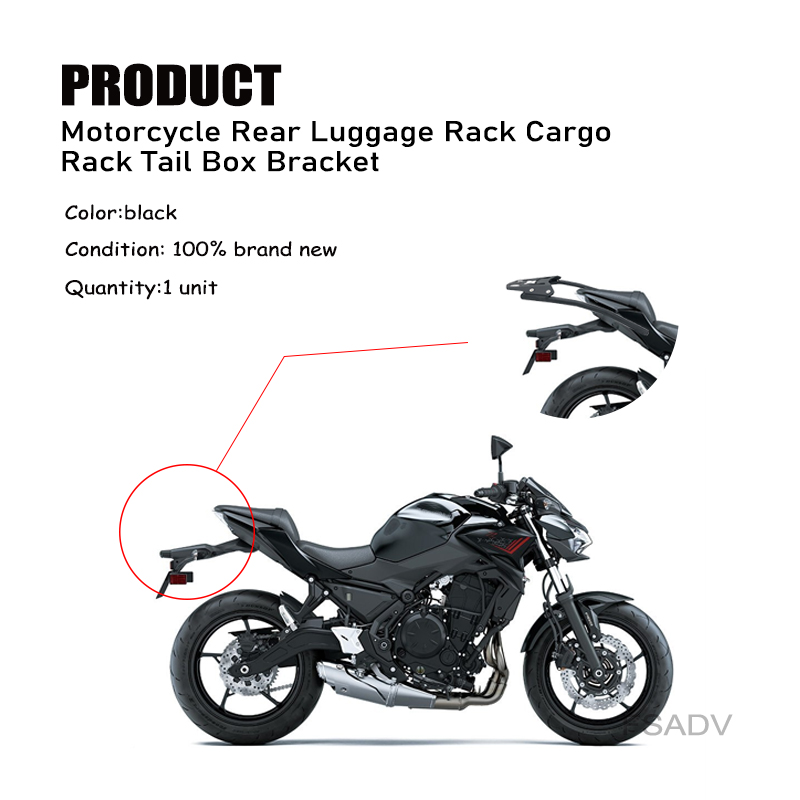 EX650 Z 650 オートバイリアラゲッジラックキャリア - Motorcycle Luggage Rack Rear Carrier Steel のレビューと価格