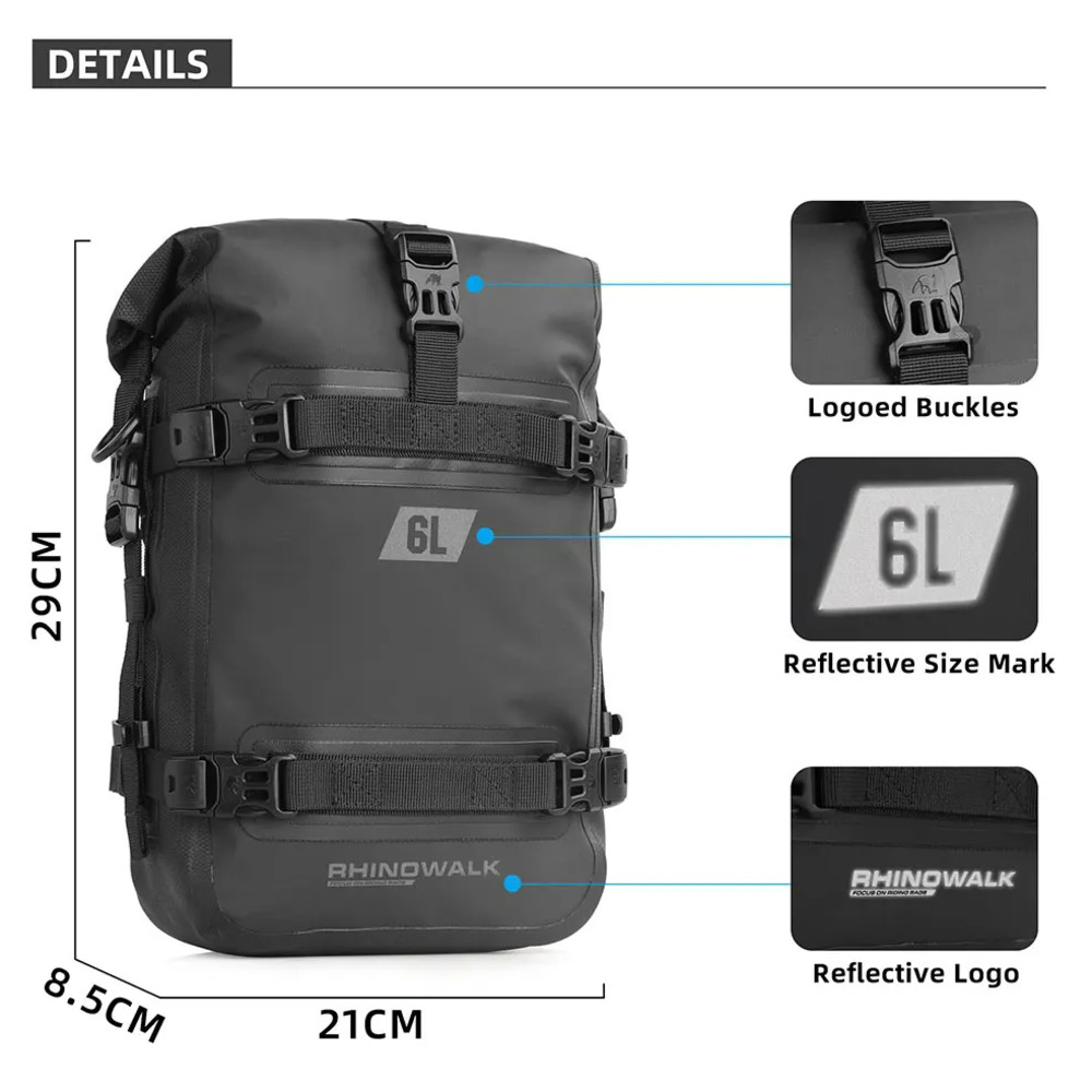Rhinowalk-オートバイのバンパーバッグ,防水,ドライ - Motorcycle Crash Bar Waterproof Dry Bag のレビューと価格