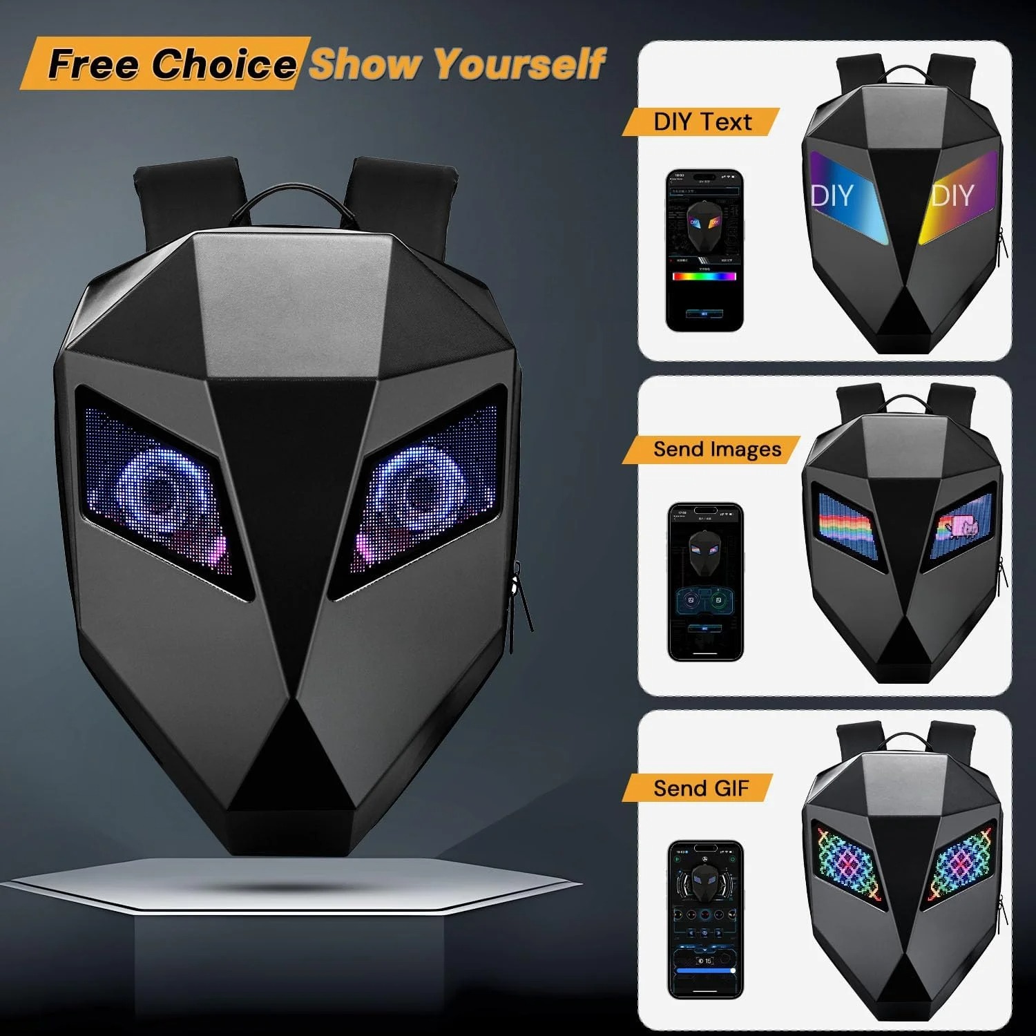 LEDナイトサイクリングバックパック、バイクヘルメット対応、 - Motorcycle Helmet Backpack Waterproof Led のレビューと価格