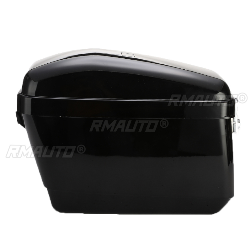 1ペア ユニバーサル 30L ブラック/ホワイト オートバイ - Motorcycle Saddlebags Hard Luggage Panniers のレビューと価格