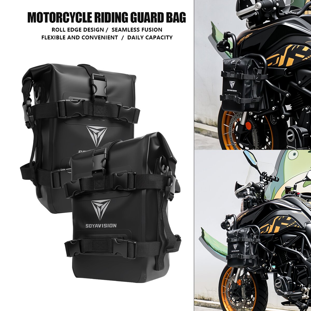 アウトドアタンクサイドバッグオートバイサドルバッグツールパッ - Motorcycle Crash Bar Waterproof Dry Bag のレビューと価格