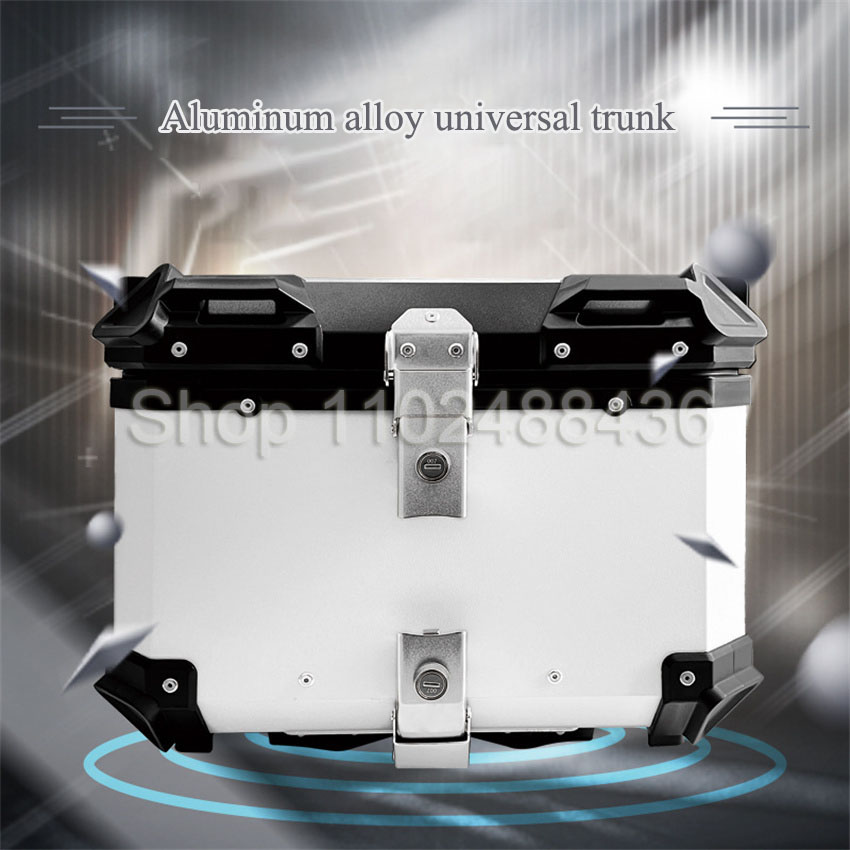 55L 45L アルミ合金製バイクボックス ユニバーサルバイ - Aluminum Top Case Luggage Box 45L 55L のレビューと価格