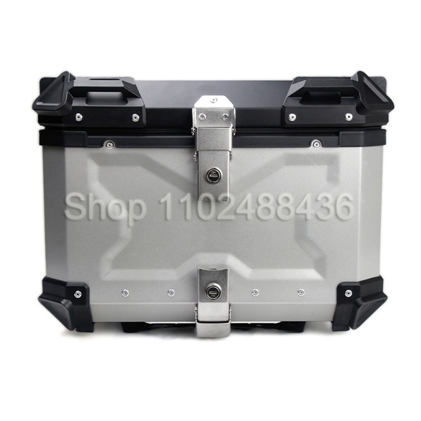 55L 45L アルミ合金製バイクボックス ユニバーサルバイ - Aluminum Top Case Luggage Box 45L 55L のレビューと価格