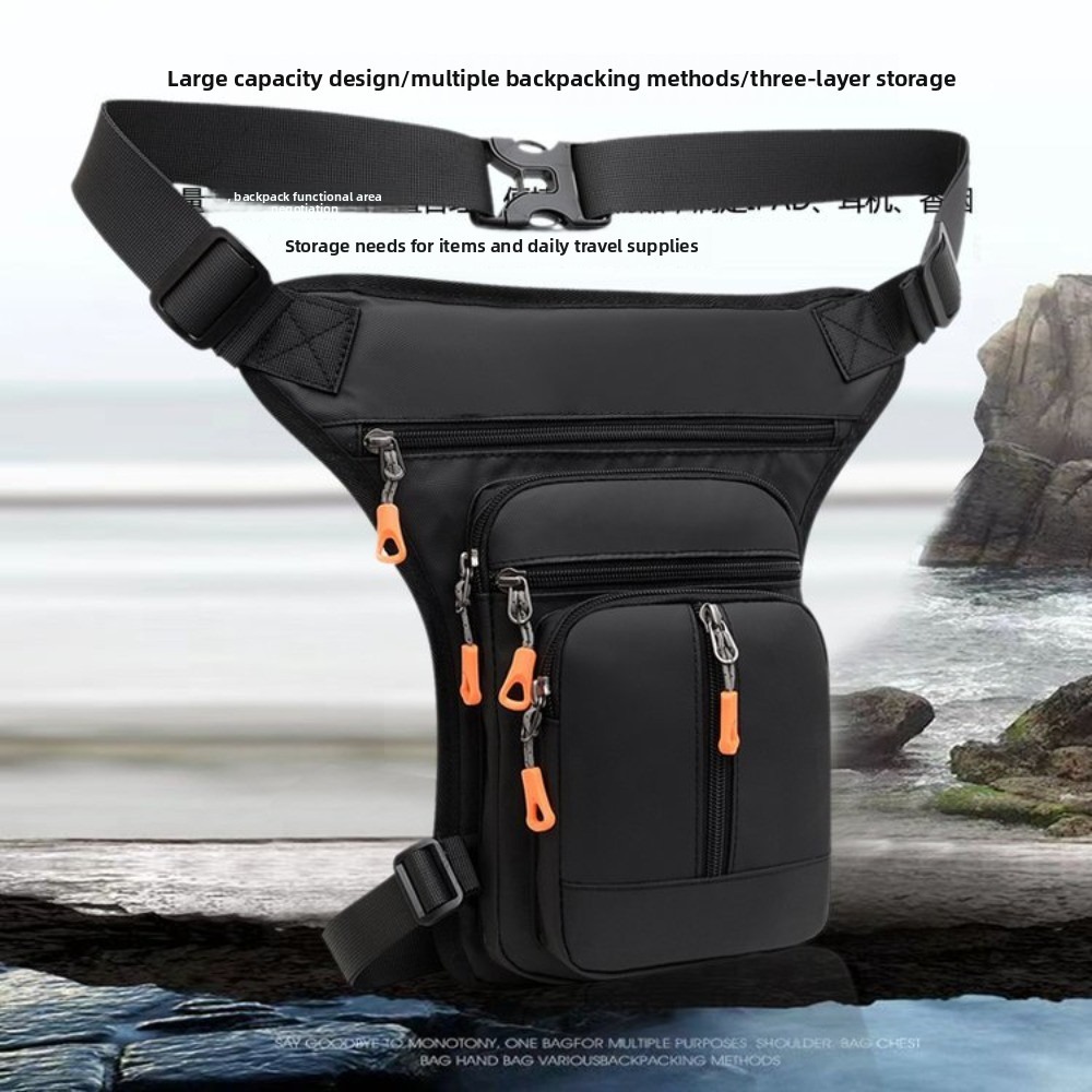 防水ドロップレッグバッグ ウエストバッグ メンズ ショルダー - Motorcycle Leg Bag Drop Thigh Pouch のレビューと価格