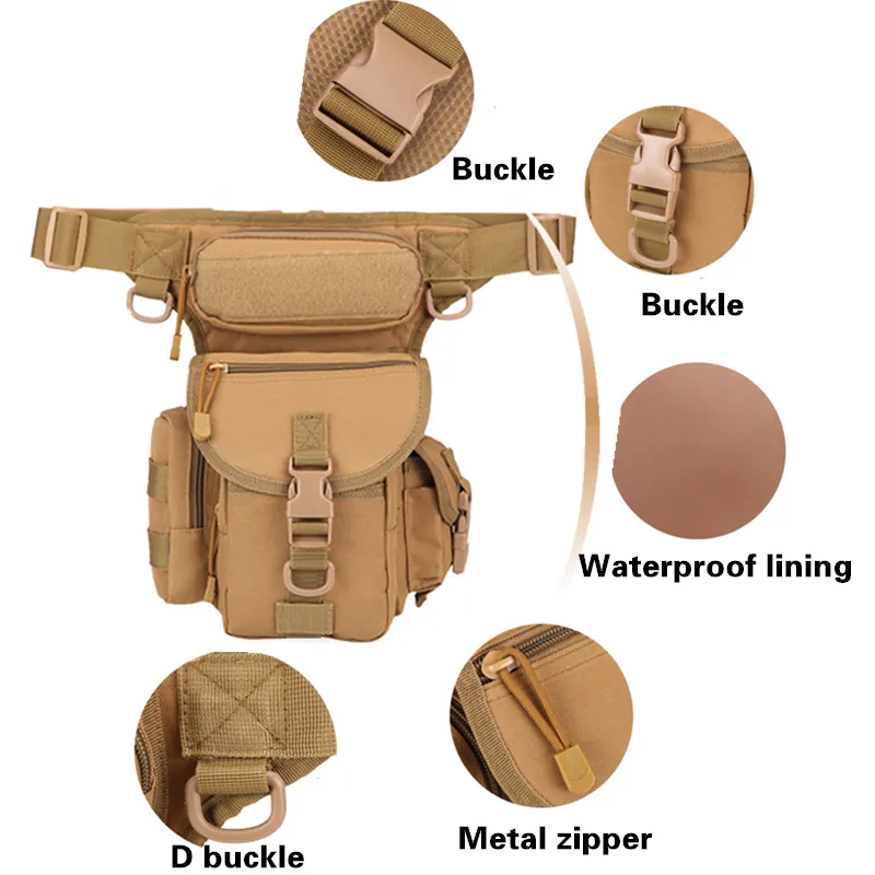 アウトドア ドロップレッグバッグ EDC モールシステム ハ - Motorcycle Leg Bag Drop Thigh Pouch のレビューと価格