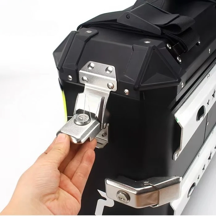 スズキ、アプリリア用、アルミ製サイドパニアボックス2個セット - Motorcycle Saddlebags Hard Luggage Panniers のレビューと価格