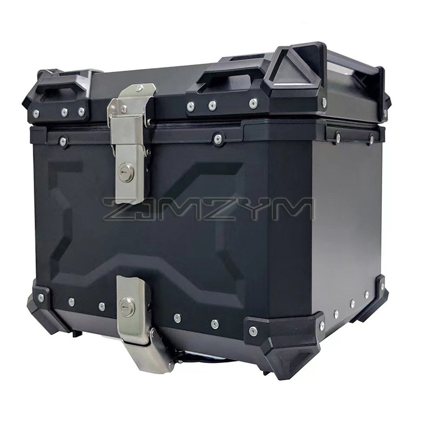 オートバイリアトップケース モト荷物収納テールボックス 防水 - Aluminum Top Case Luggage Box 45L 55L のレビューと価格