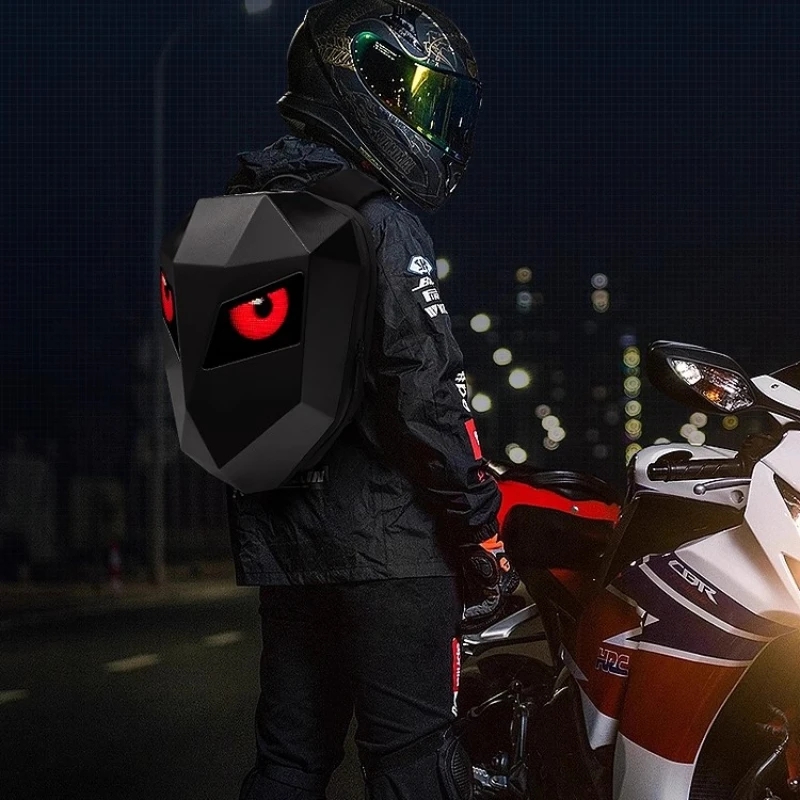 ナイトサイクリングバックパック、アイモーターサイクルヘルメッ - Motorcycle Helmet Backpack Waterproof Led のレビューと価格