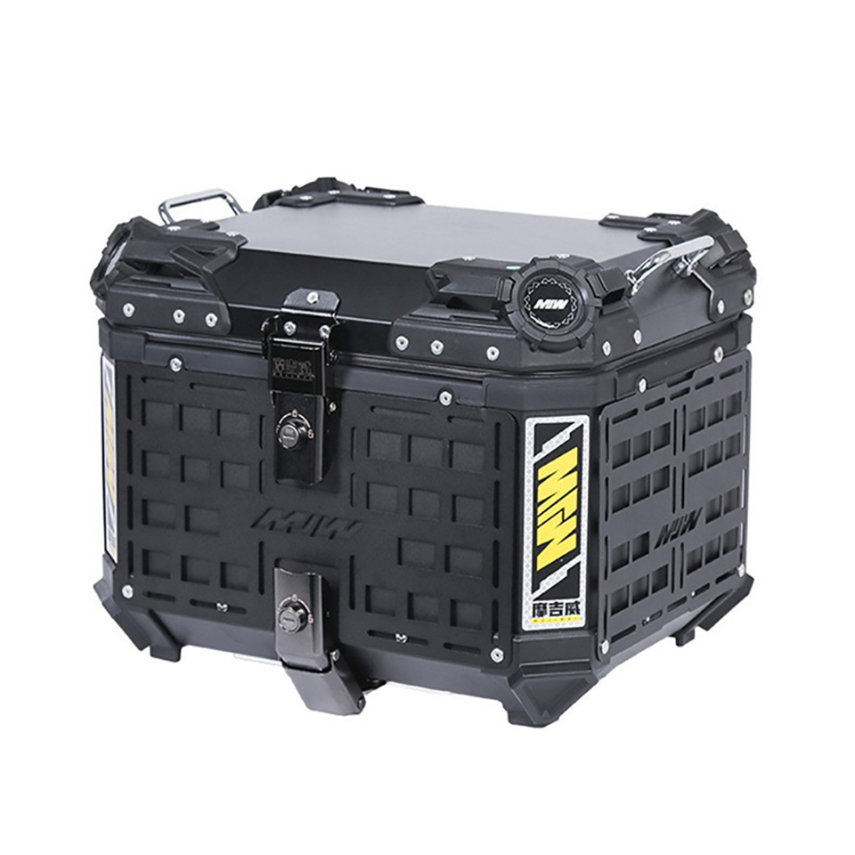 スクーターアルミテールボックス 55L 45L バイクトップ - Aluminum Top Case Luggage Box 45L 55L のレビューと価格