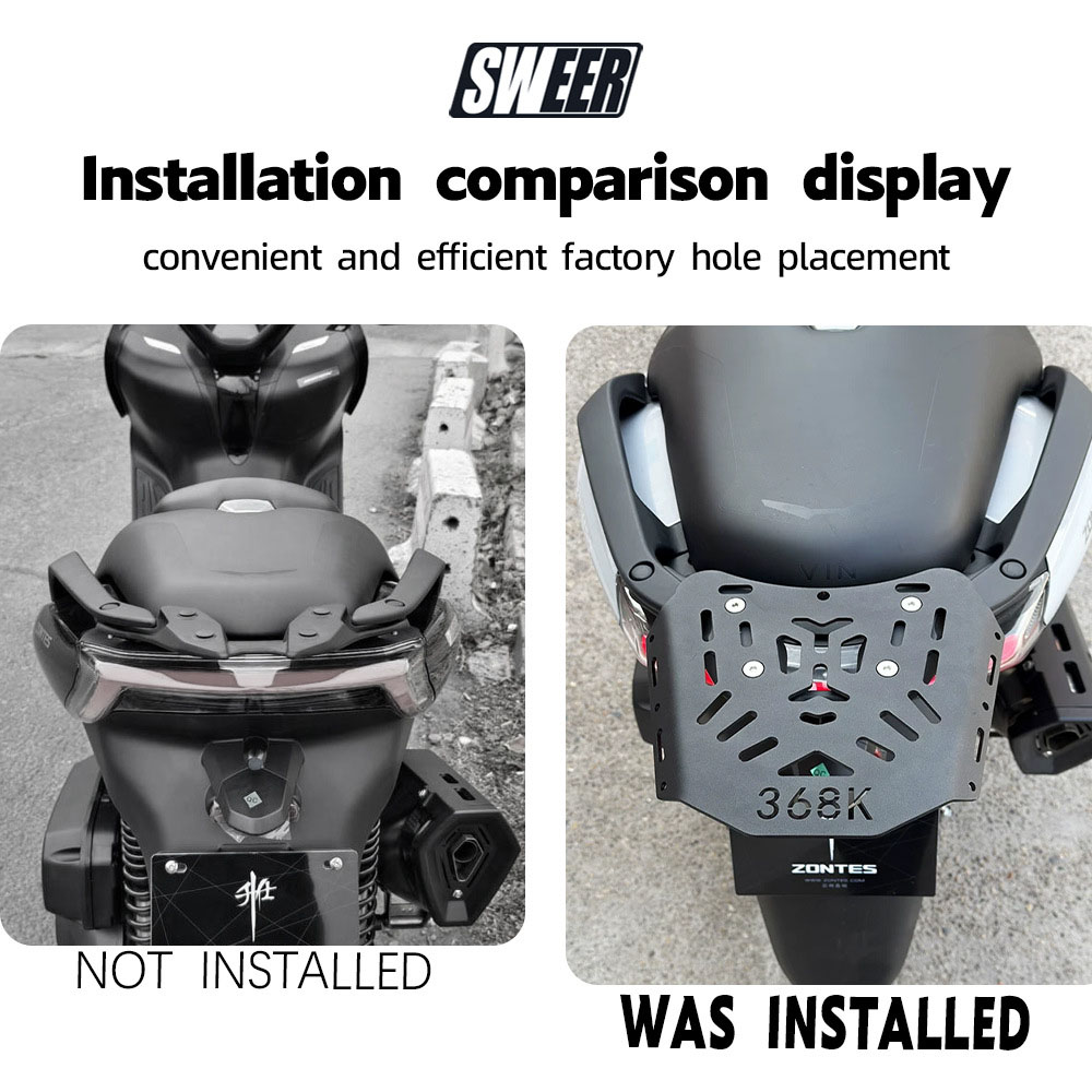 ZONTES 368K用、炭素鋼製リアテールボックス、ラゲッ - Motorcycle Luggage Rack Rear Carrier Steel のレビューと価格
