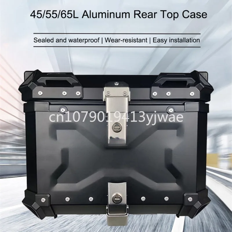 オートバイリアトップケース モト荷物収納テールボックス 防水 - Aluminum Top Case Luggage Box 45L 55L のレビューと価格
