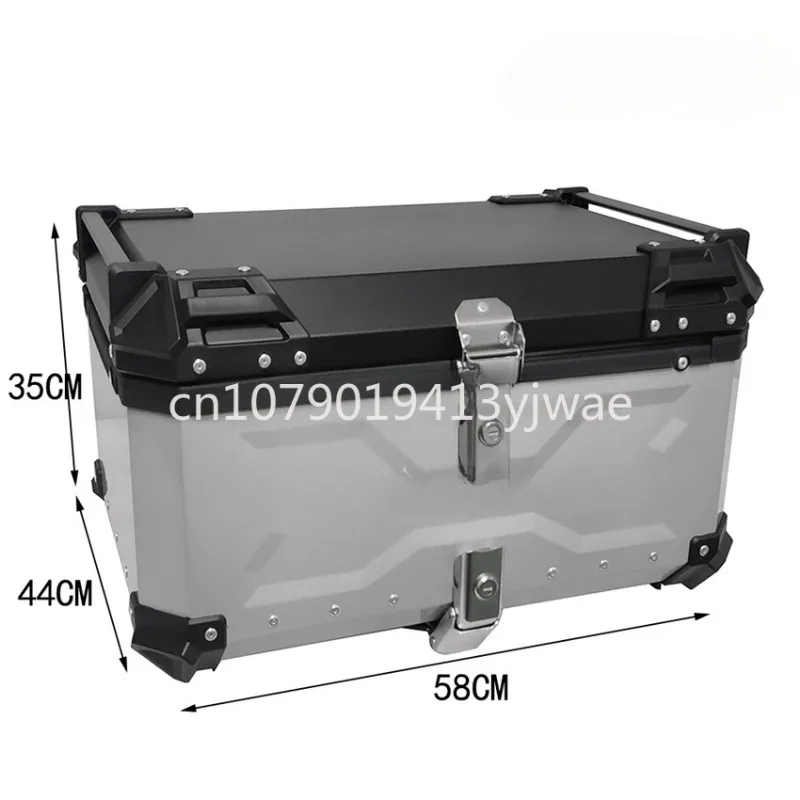 オートバイリアトップケース モト荷物収納テールボックス 防水 - Aluminum Top Case Luggage Box 45L 55L のレビューと価格