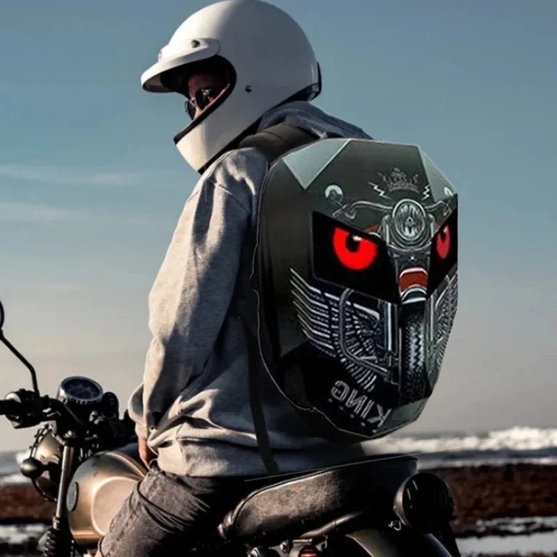 ナイトサイクリングLEDバックパック、アイモーターサイクルヘ - Motorcycle Helmet Backpack Waterproof Led のレビューと価格