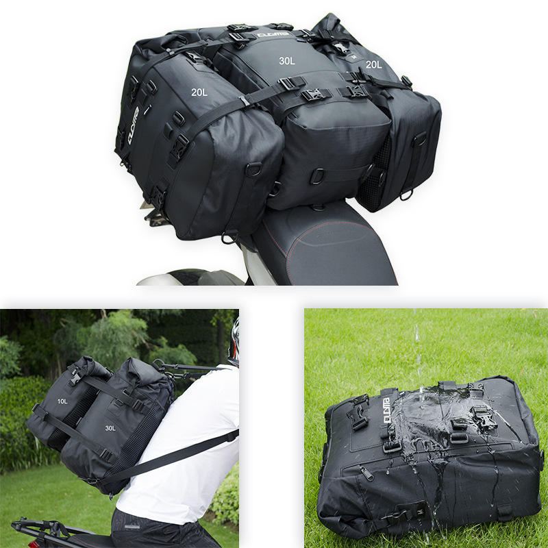 CUCYMA 防水オートバイリアシートバッグ小型ロールトップ - Motorcycle Tail Bag Waterproof Roll Top のレビューと価格