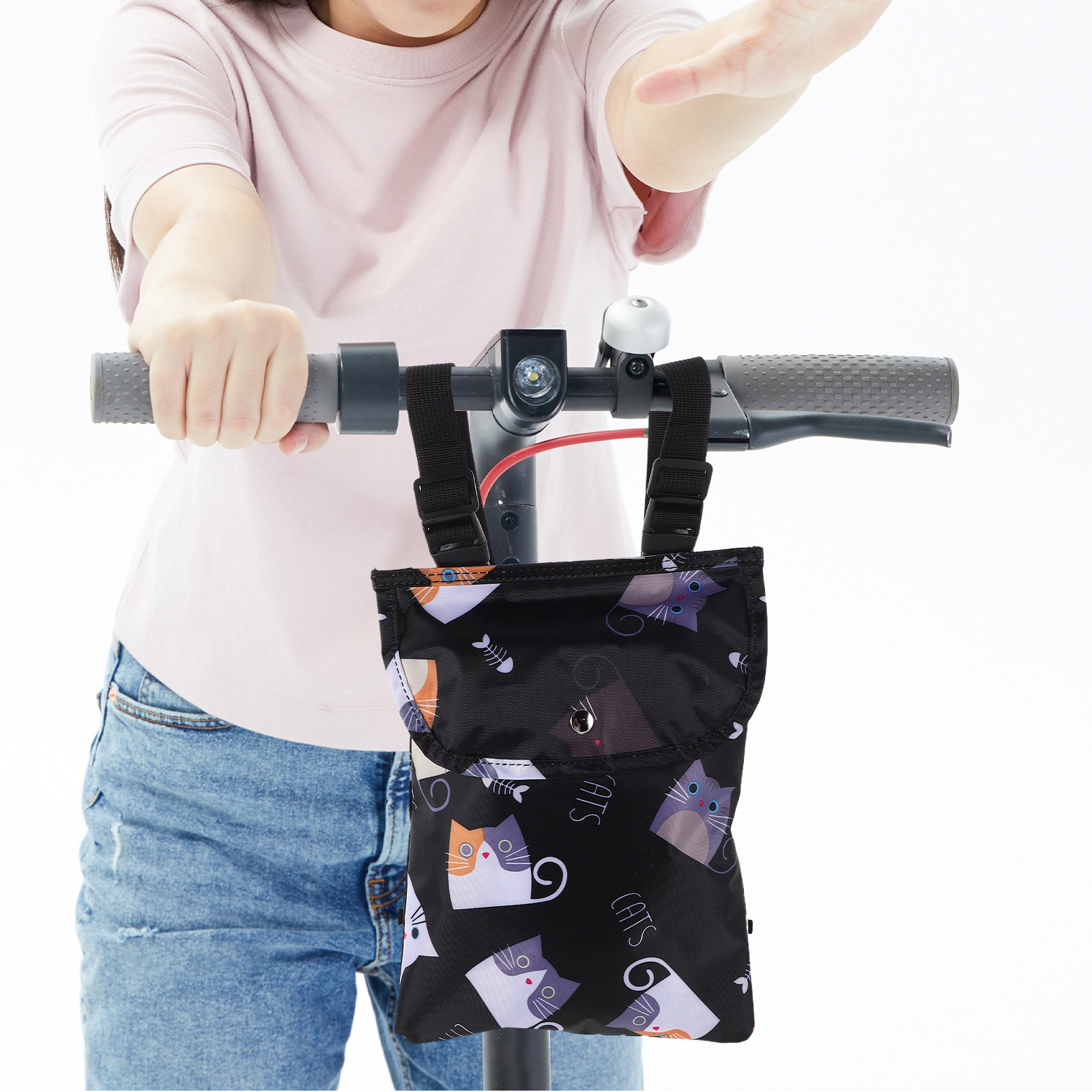 電動自転車用フロントバッグ、大容量、防水、ハンドルに取り付け - Waterproof Motorcycle Handlebar Bag Pouch のレビューと価格