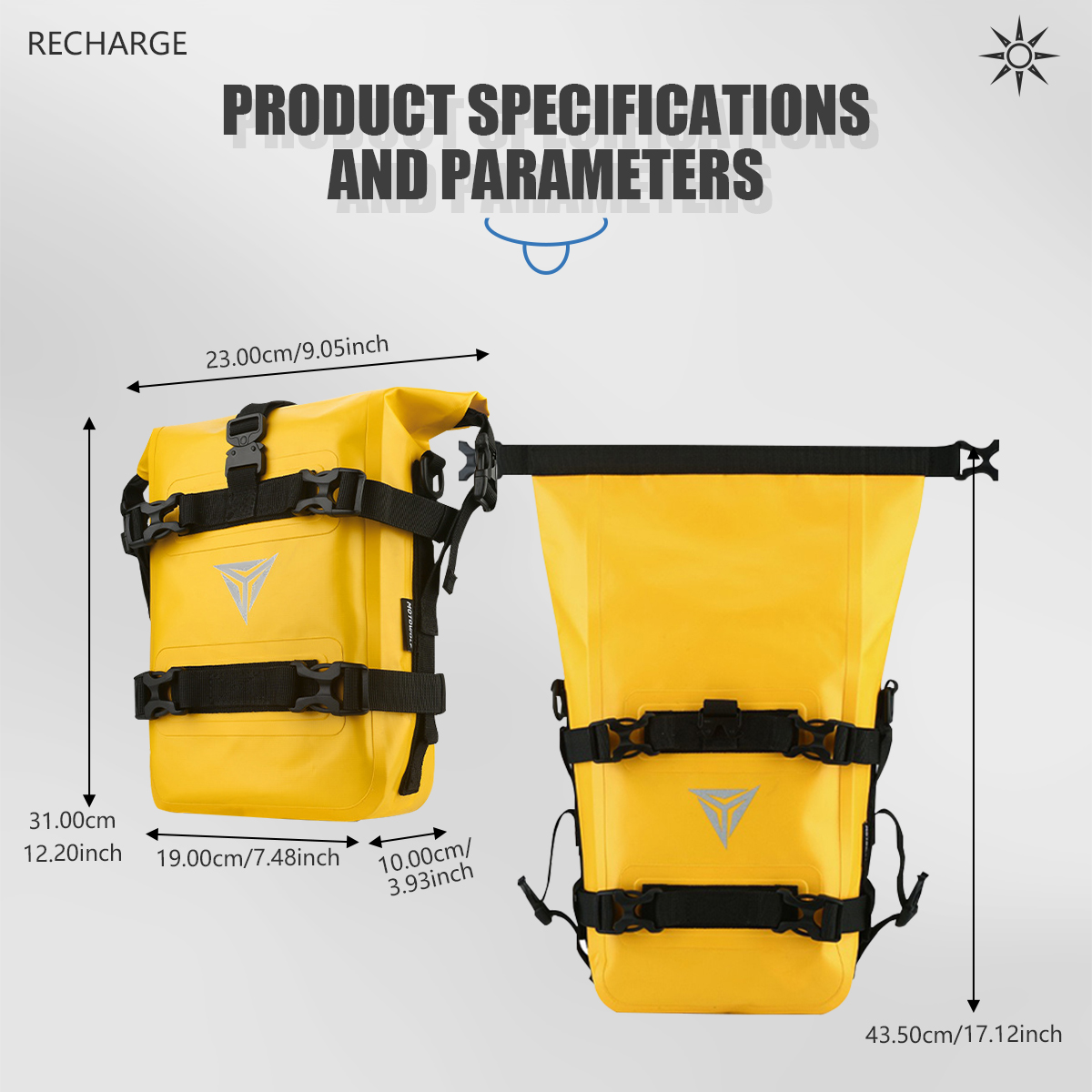 屋外タンクサイドバッグ オートバイサドルバッグ ツールパック - Motorcycle Crash Bar Waterproof Dry Bag のレビューと価格