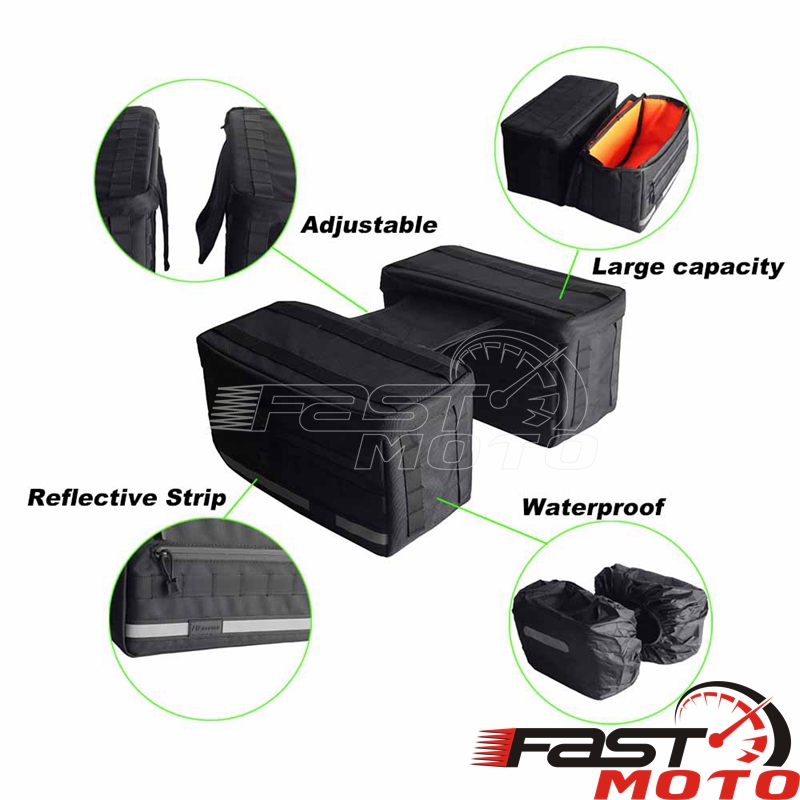 オートバイトラベルバッグサドルバッグツールバッグ収納ポーチポ - Waterproof Motorcycle Handlebar Bag Pouch のレビューと価格