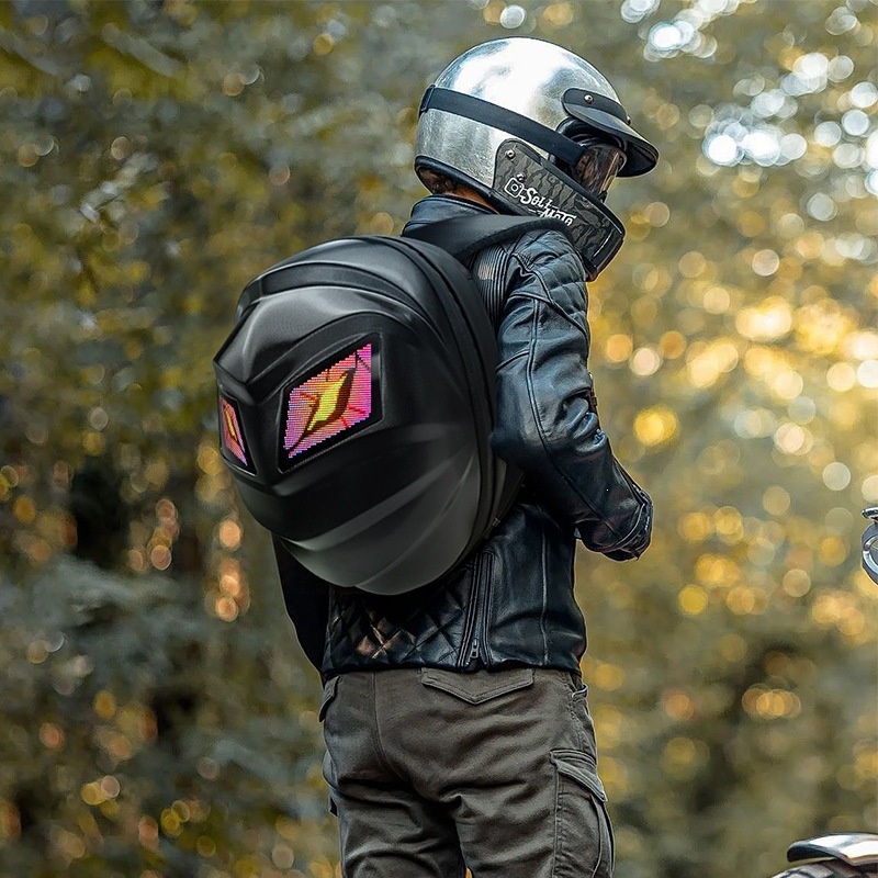 汎用LEDバイク用バックパック。防水仕様で、アプリで操作可能 - Motorcycle Helmet Backpack Waterproof Led のレビューと価格