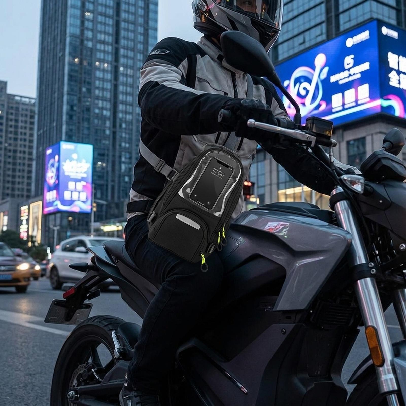 マグネティック式バイクタンクバッグ 5L 大容量 クイックリ - Motorcycle Tank Bag Magnetic Quick Release のレビューと価格