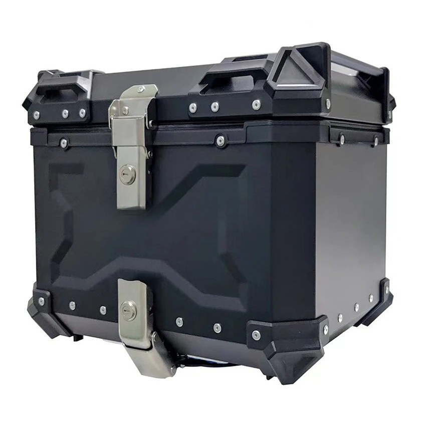 オートバイリアトップケース モト荷物収納テールボックス 防水 - Aluminum Top Case Luggage Box 45L 55L のレビューと価格