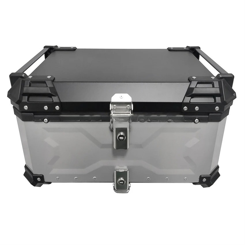 オートバイリアトップケース モト荷物収納テールボックス 防水 - Aluminum Top Case Luggage Box 45L 55L のレビューと価格