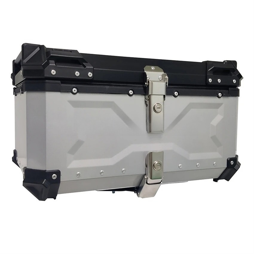 オートバイリアトップケース モト荷物収納テールボックス 防水 - Aluminum Top Case Luggage Box 45L 55L のレビューと価格