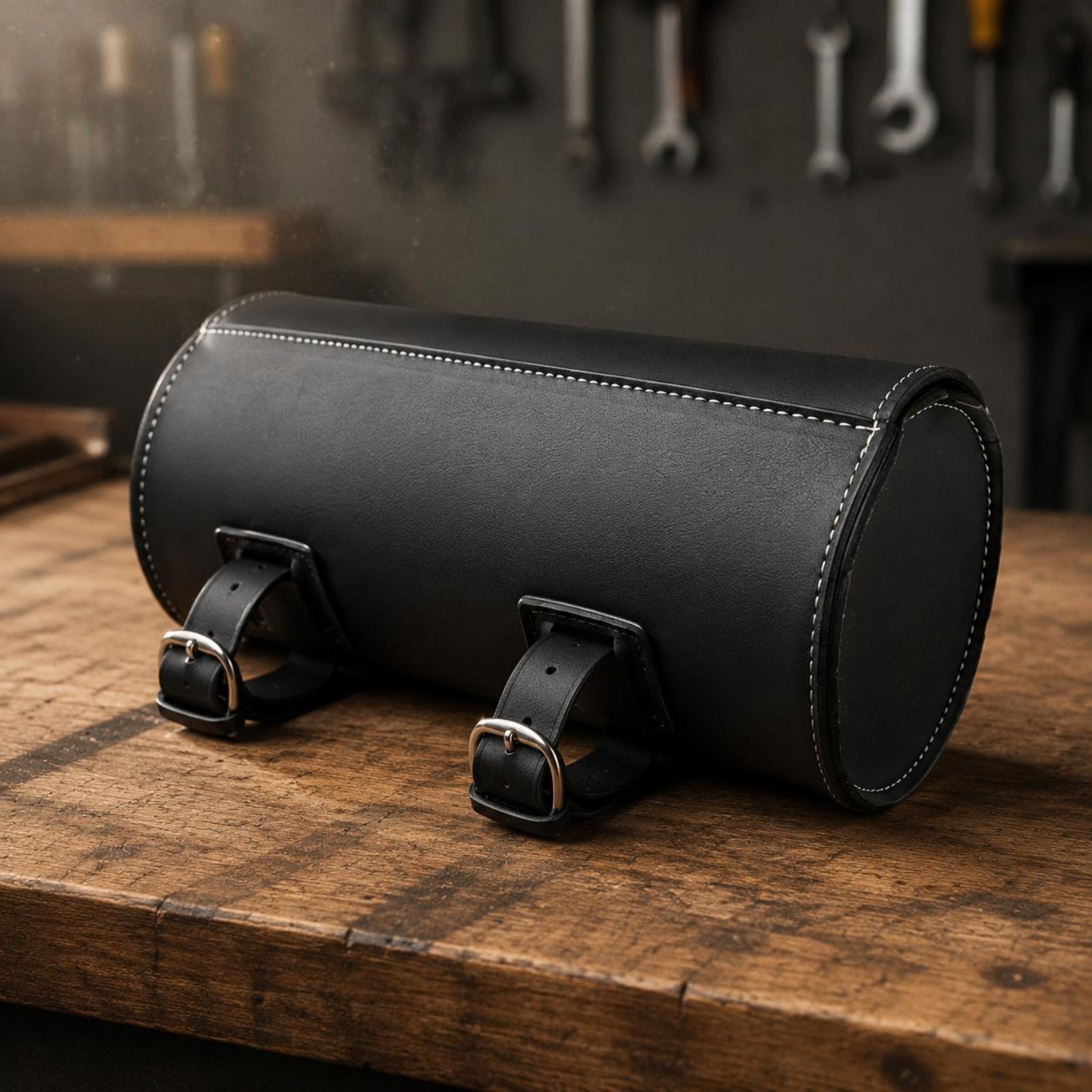 ヴィンテージレザーバイクバッグ耐摩耗性ヴィンテージレザーハン - Waterproof Motorcycle Handlebar Bag Pouch のレビューと価格