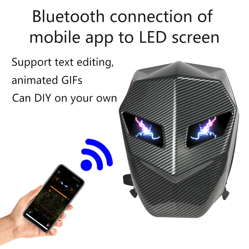 男性用LEDアイ付きオートバイバックパック,ハードシェル,防 - Motorcycle Helmet Backpack Waterproof Led のレビューと価格