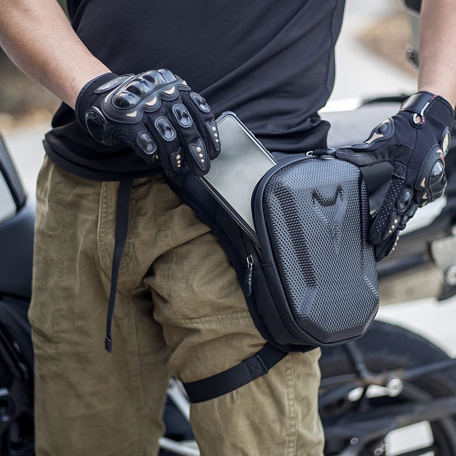 オートバイ用ウエストドロップレッグバッグ – タクティカル太 - Motorcycle Leg Bag Drop Thigh Pouch のレビューと価格