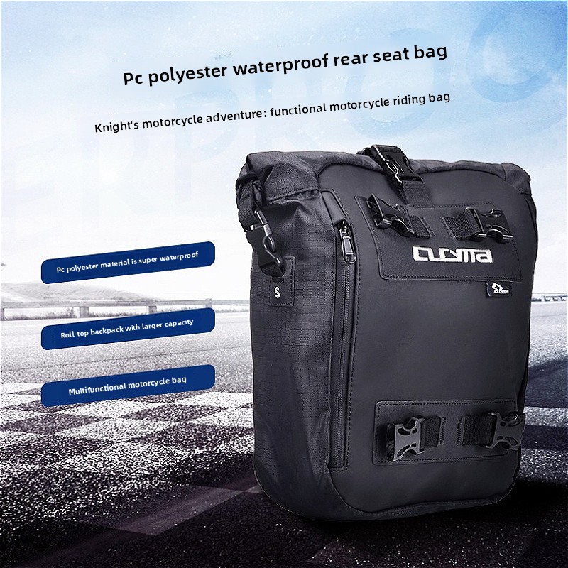 防水オートバイリアシートバッグ、小型ロールトップテールバッグ - Motorcycle Tail Bag Waterproof Roll Top のレビューと価格