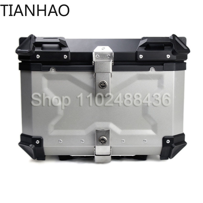 汎用バイクリアトランクトップケース 55L 45L アルミ合 - Aluminum Top Case Luggage Box 45L 55L のレビューと価格
